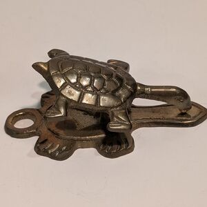 Vintage Solid Brass Turtle Paper Clip Paperweight Circa Early 1900s
